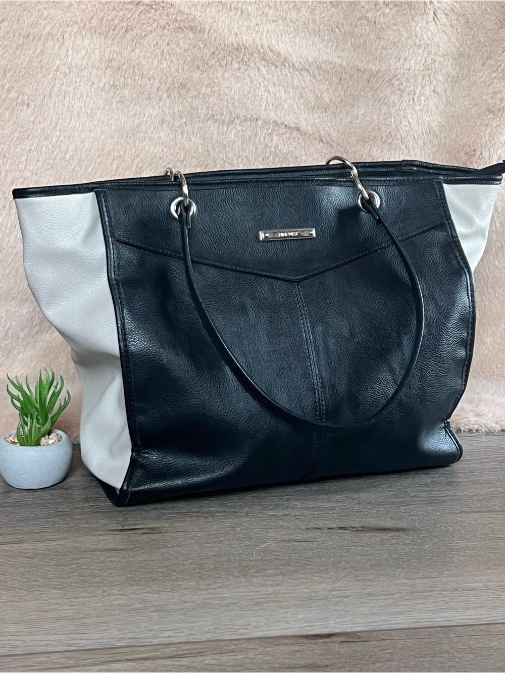 Nine West Black and Grey shoulder  Tote Bag - chic
